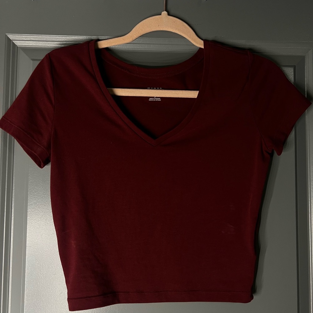 Wild fable red cropped t shirt